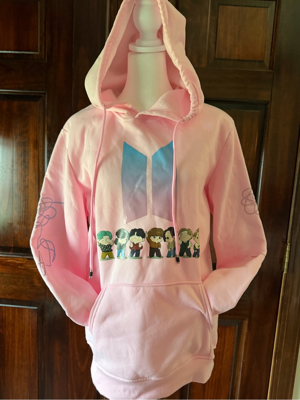 Pink  BTS Graphic Hoodie